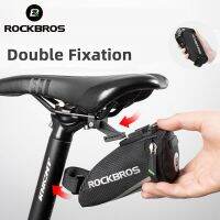 ROCKBROS กระเป๋าจักรยานแบบพกพาหางกระเป๋าอานม้า Seatpost Nylon กระเป๋าจักรยาน MTB สะท้อนแสงจักรยานเสือหมอบอุปกรณ์จักรยานกระเป๋าตะกร้า