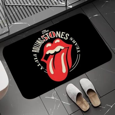 Kitchen Non-Slip Carpet R-Rolling Stones Bathroom Doormats Home Long Doormat For Exterior Entrance Door Floor Mat Bathroom Mats