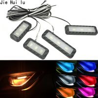 4 Pcs Universal Decorative Lights Auto Atmosphere Lamp Interior Armrest Door Handle LED Lighting Interior Car Bowl Light