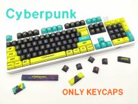 128 คีย์ PBT Keycap Cherry Profile Keycap Cyberpunk 2077 ส่วนบุคคล Keycaps สำหรับ Cherry MX Switch Mechanical Keyboard-ttlg4809