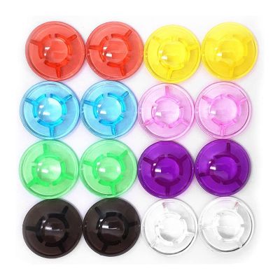 16 Pack Multi Colors Mushroom Style Guitar Effect Pedal Footswitch Toppers Foot Nail Cap Effect Pedal Protection Cap Guitar Effect Pedal Cap
