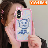 YIWESAN เคสสำหรับ Huawei Nova 10 Nova 10 Pro,เคสนิ่มโปร่งใสกันกระแทกลายการ์ตูนปีศาจเคสมือถือสร้างสรรค์เคสเลนส์กล้องถ่ายรูปปิศาจปลอกซิลิโคนใส