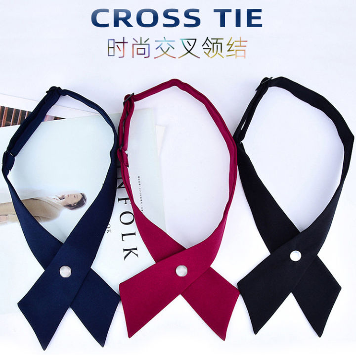 cross-bow-tie-solid-color-polyester-wedding-party