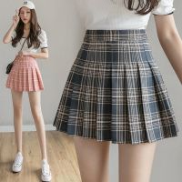 COD DSFGRETGRYTWE ?Skirts?กระโปรงยีนส์สั้นผ้ายืดกระ กระโปรงพลีทสั้น สีพื้น สำหรับผู้หญิง ไซซ์ S-XXXL SD4090