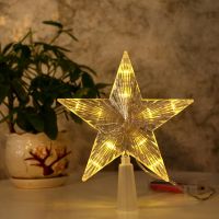 SmartPhonemall Christmas Tree Top Light LED Glowing Star Lights, Size: Large Model(Warm White)