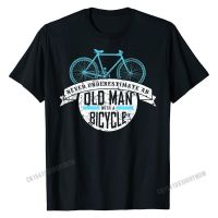 Mens Never Underestimate An Old Man With A Bicycle Shirt Gift Casual Top New Coming Cotton Mens Tops &amp; Tees Simple Style