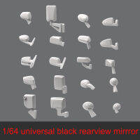 3คู่สีดำกระจกมองหลัง164รถ Universal Reflector กระจกถอยหลังสำหรับ1:64ของเล่นรถ Tomicahotwheelstlv