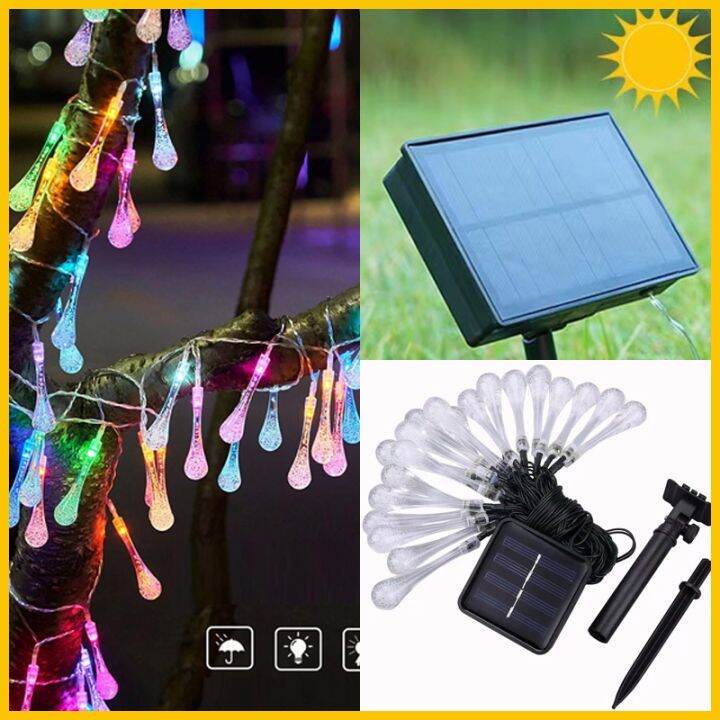 พร้อมส่ง-ไฟตกแต่งโซล่าเซลล์-led50ดวง-10เมตร8โหมดการใช้งานsolar-ไฟพลังงานแสงอาทิตย์-10ม-100led-rgb