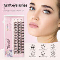 MAGEFY พวงของขนตาปลอมส่วนบุคคล60ชิ้นแปรงแต่งหน้า Black Curly Natural Graft Beauty Tools สำหรับต่อขนตาปลอม