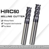 Augusttools Cnc Fraise Router Bit Carbure End Mill เครื่องตัดโลหะ HRC55 4 ขลุ่ยโลหะผสมคาร์ไบด์มิลลิ่งคัตเตอร์ End Mill 2mm 3mm 4mm