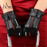 New Designer Womens Gloves Brand Ladies Fashion Genuine Leather Sheepskin Warm Winter Full Finger for Autumn Leather Gloves