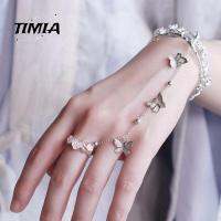 TIMIA นางฟ้า กระดิ่ง ปรับได้ อารมณ์ หรูหราเบา ของขวัญสำหรับเธอ เครื่องประดับผู้หญิง สร้อยข้อมือแหวน ของขวัญที่สวยงาม