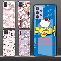 [Chu Nings Private Phone Case]น่ารัก Kitty Cat สำหรับ Samsung Galaxy A52 A51 A71 A50 A21s A12 A70 A31 A53 A72 A32 A13 A41 A30 A10 A23โทรศัพท์ Cover Fundas