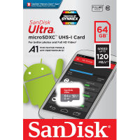 Sandisk Ultra microSDXC Class10 A1 64GB อ่าน 140MB/s (SDSQUAB-064G-GN6MN) Memory เมมโมรี่การ์ด การ์ด กล้องติดรถยนต์ กล้องวงจรปิด กล้องหน้ารถ แท็บเล็ต โทรศัพท์ สมาร์ทโฟน