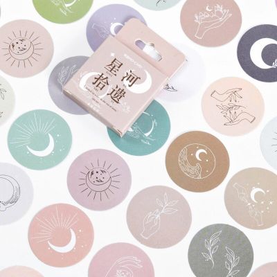 45 pcs/box Galaxy Decorative Stationery Planner mini round ins Stickers Scrapbooking DIY Diary Album Stick Lable Stickers Labels