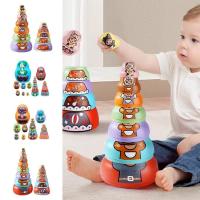 Russian Doll Toys Stacking Nesting Dolls Shockproof Heat-resistant Stackable Dinosaur Russian Dolls For Boy And Girl Creative Gift stylish