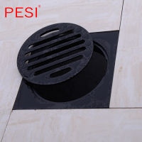 10*10cm Shower Drains Square Bath Drains Strainer Hair Brass Black Bathroom Floor Drain Rapid Drainage Waste Grate Drain.