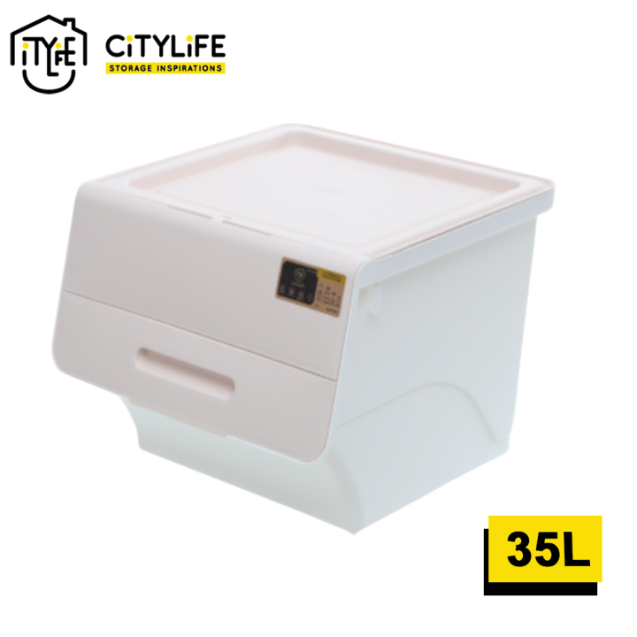 CityLife - Stackable Storage Box With Front Opening 35L | Lazada PH