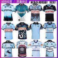 ♨✽ 2022 Shark NRL indigenous version short-sleeved T-shirt rugby training suit mens Shark Rugby Jersey