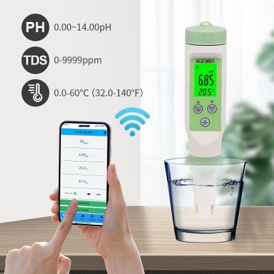 3/4/5 In 1 Bluetooth PH Meter TDS/EC/ORP/Salinity/SG/Temp Tool With Backlight Digital Water Quality Monitor Tester For Aquarium