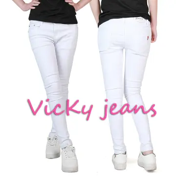 plus size white pant ladies jeans pants skinny jeans good quality