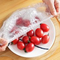 100pcs Disposable plastic bag Food Cover Wrap Elastic Food bags Storage Kitchen organizer Fresh Bag For Fruit Bowls Caps packing