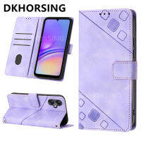 DKHORSING เคสโทรศัพท์มีกระเป๋าเงินแบบฝาพับสำหรับ Samsung Galaxy A05 A05S ร้อนผิวหนัง PU แบบใหม่รู้สึกปลอกอ่อน Samsung A05s แบบพกพาการ์ดยืด SAMSUNGA05ฝาหลังกันกระแทกพร้อมสายคล้องมือ