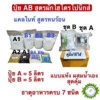 ปุ๋ย AB หัวเชื้อ 5 ลิตร แบบแห้งผสมเองสุดคุ้ม แคลไนท์ สูตรทนร้อน สูตรผักไฮโดรโปนิกส์ ทั้งน้ำวนและน้ำนิ่ง และพ่นทางใบพืชทุกชนิด