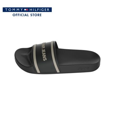 Tommy Hilfiger รองเท้าแตะผู้ชาย รุ่น EM0EM01229 BDS - สีดำ