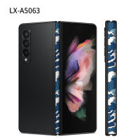 YIQIAN ฟิล์มกันรอยสำหรับ Samsung Galaxy Z Fold 3 บานพับสติกเกอร์, สติกเกอร์ด้านข้างน่ารักฟิล์มป้องกันฉีกขาดโดยไม่ทิ้งกาวรูปแบบต่างๆสำหรับ Galaxy Z พ