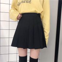 COD ♟☃✳ vffe899 xBlack pleated skirt female spring short skirt high waist was thin黑色百褶裙女春短裙高腰显瘦a字半身裙学生裤裙子学院 dop16625.my