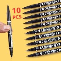 10 PCS Double tip permanent marker pen Oily based Art school supplies