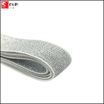 1 Inch 25mm Metallic Silver Glitter Sewing Elastic Band