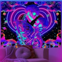 【CW】✧♙▤  Tapestry UV Reactive Psychedelic Wall Hanging Hippie for Bedroom Dorm Room