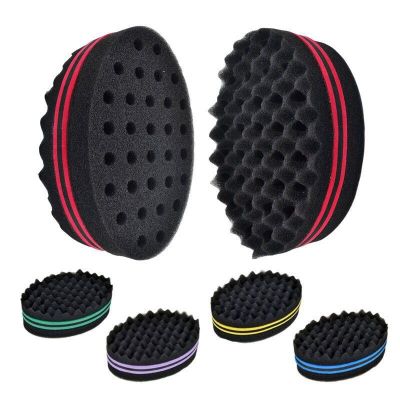 【CW】❦  Oval Sided Multi-Holes Twisted Sponge Hairbrush Afro Coil Dread Brushes Hair Styling Tools