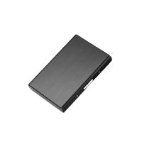 Black titanium metal card holder bank card box cardcase stainless steel card case wallet id card package metal --A0509