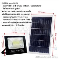 XAC ไฟโซลาเซลล์ ราคาขายส่ง♘JD120W Solar Cell โคมไฟโซล่าเซลแผงใหญ่ Light สปอร์ตไลท์ แท้จาก JD รุ่น JD-8120 โคมไฟพลังงานแสงอาทิตย์ แผงโซล Solar light  โซล่าเซล