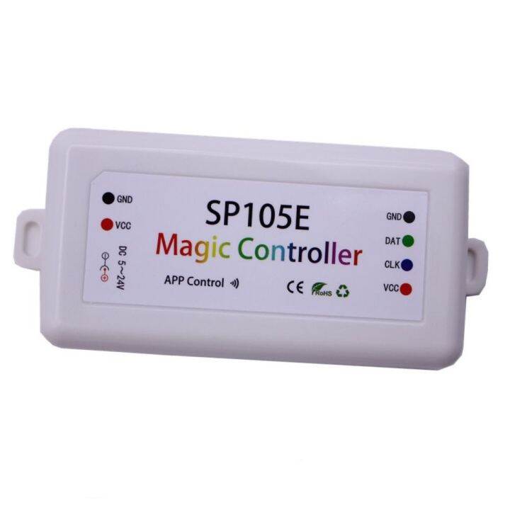 ident-sp105e-sp107e-sp108e-ตัวควบคุมแถบพิกเซล-led-dc5-24v-บลูทูธ-wifi-ตัวควบคุมไฟ-led-ทนทานต่อการใช้งาน-ไมโครโฟนในตัว-ตัวควบคุมเพลง-led-สำหรับ-ws2811-led-strip