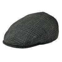 FEINION Autumn Men Cap Winter Hat Wool Blend Flat Caps Large Plaid Herringbone Hats 721