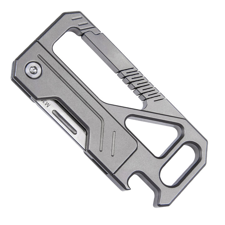 พวงกุญแจโลหะผสมไทเทเนียมจี้พวงกุญแจรถของผู้ชายมีดเล็ก-m390มีดด่วน-edc-แบบพกพา