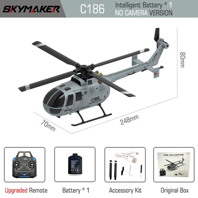 เฮลิคอปเตอร์บังคับ-เฮลิคอปเตอร์ควบคุมรีโมต-rc-era-2-4g-c186-6แกน-4ใบพัด-บินล็อกความสูงได้