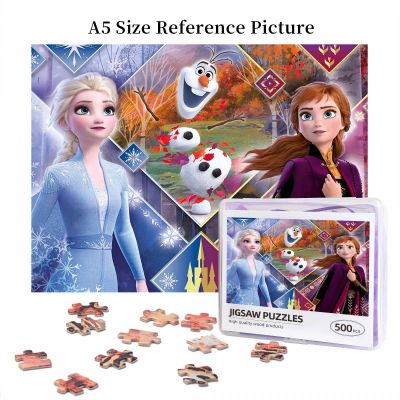 Frozen Wooden Jigsaw Puzzle 500 Pieces Educational Toy Painting Art Decor Decompression toys 500pcs