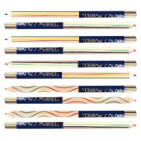 Rainbow Colored Pencils 10 Pieces Wooden Multi Colored Pencil 4-In-1 Color Pencil Set For Coloring Books Drawing Sketching Drawing Drafting