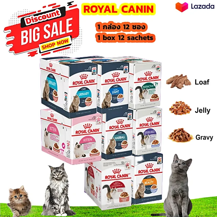ROYAL CANIN wet cat food sachet size 85 g (1 box 12 sachets) ROYAL