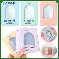 QUNJINGCH ช่องใส่นามบัตรขนาดเล็กแบบ3นิ้วช่องใส่รูปอัลบั้มฉลุลายสำหรับเก็บตั๋วภาพยนตร์โฟลเดอร์การ์ดเก็บข้อมูล