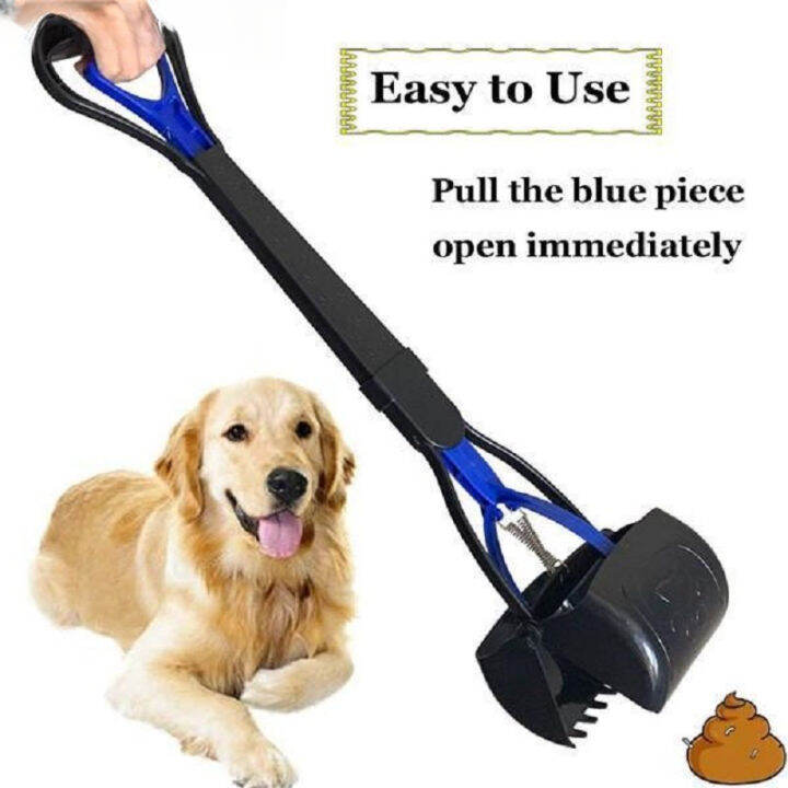 Pooper Scooper for Dog Jaw Clamp Heavy Duty Long Handle Poop Scooper