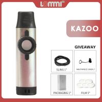 【Moon Musical】 LOMMI Kazoo นกหวีดโลหะชุบเงิน Kaสวนสัตว์เครื่องดนตรีไดอะแฟรมปากเล่นกับอะคูสติกกีต้าร์อูคูเลเล่