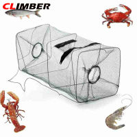 Climber กระเป๋าตาข่ายตกปลาไนล่อนสำหรับกลางแจ้ง,เลี้ยงปลาขนาดเล็กทรงสี่เหลี่ยมพับได้พร้อมซิป