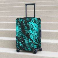 【LZ】☑۩✷  Paint Brush Splatter Suitcase Cover Impressão abstrata Negócios de férias Acessórios Úteis Bagagem Protector