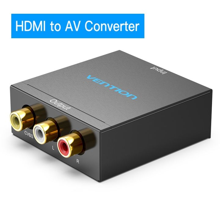 Vention ตัวแปลง HDMI ถึง AV HDMI แปลงเป็น RCA CVBS L/R อะแดปเตอร์วิดีโอสวิตช์ HDMI 1080P พร้อมสายไฟมินิ USB สำหรับ AV HDMI กล่องทีวี